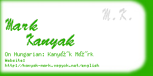 mark kanyak business card